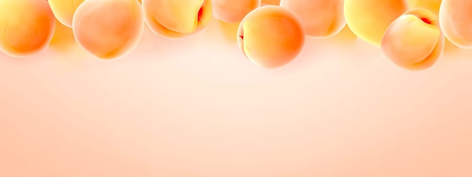 peach color banner with copy space.