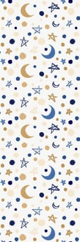 Bookmark Christmas festive bookmark with watercolor starry sky pattern