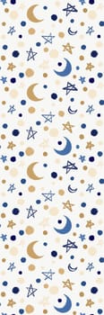 Bookmark Christmas festive bookmark with watercolor starry sky pattern