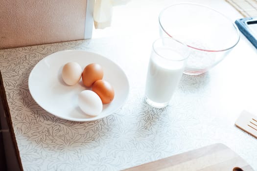 kitchen table milk eggs flour products 1
