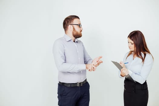 Office workers, a man and woman head1