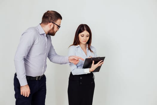 Office workers, a man and woman head1