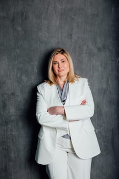 woman in white business suit