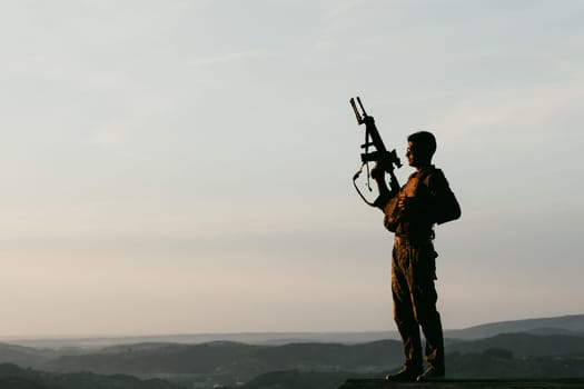 Soldier portrait on sunset local hero urban legend authentic.