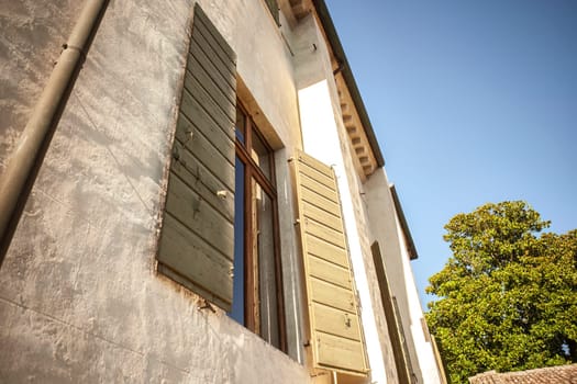 Intricate architectural details of the historic Villa Badoer in Fratta Polesine.