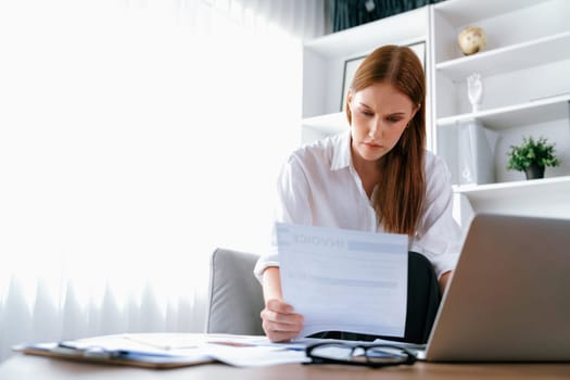 Stressed young woman has financial problems with credit card debt to pay utmost show concept of bad personal money and mortgage pay management crisis.