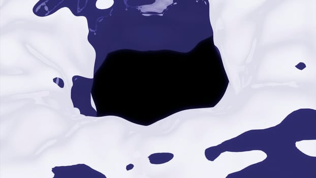 Blue and white blob. Design.A huge heavy mass in animation that spreads throughout the footage. High quality 4k footage