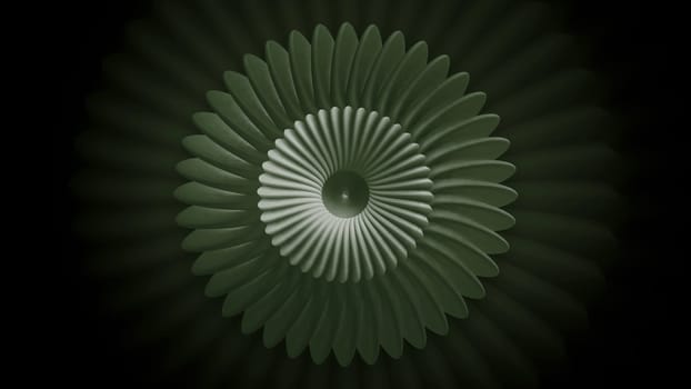 A bright spiral. Motion. The spring, which is twisted like a flower, moves, spins and expands. High quality 4k footage