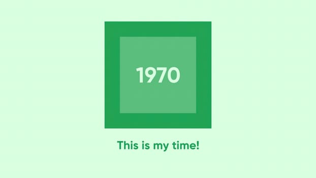 Geometrical square figures abstract animation. Motion. Retro old times of the past century, 1970 this is my time, it is forever