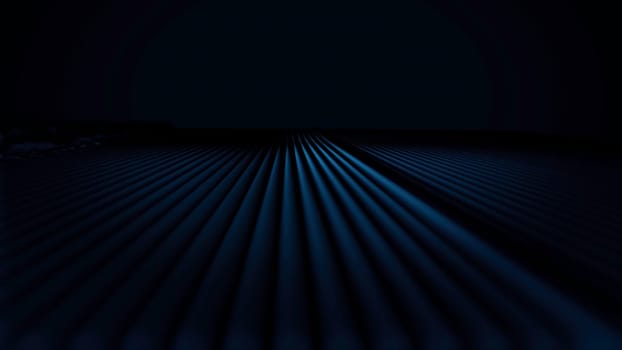 Abstract animation of color pulsating lines on black background. Colorful field of lines pulsating like artificial waves of sea.