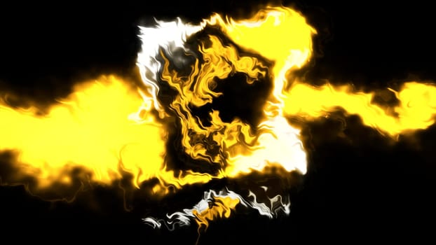 Green and yellow blob of light. Motion. Huge smeared sparkling spots made in 3d format. High quality 4k footage