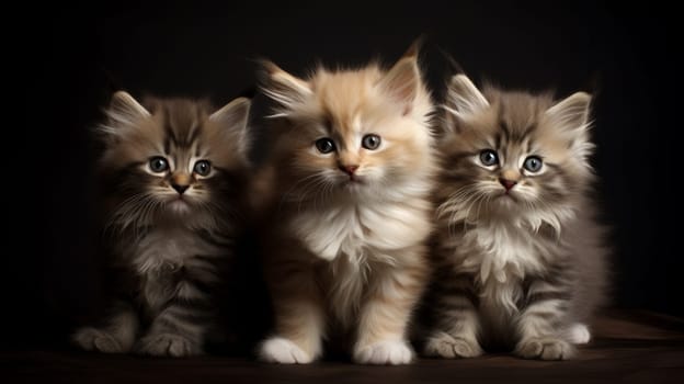 little kittens. selective focus. animals Generative AI,