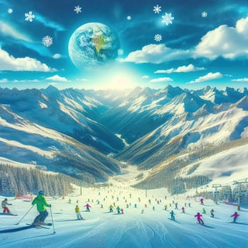 World Snow Day. International Winter Sports Day. Generative AI. High quality photo