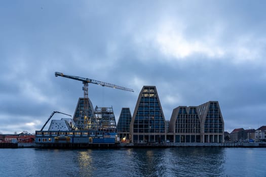 Copenhagen, Denmark - November 27, 2023: The Paper Island construction site in the inner harbour.