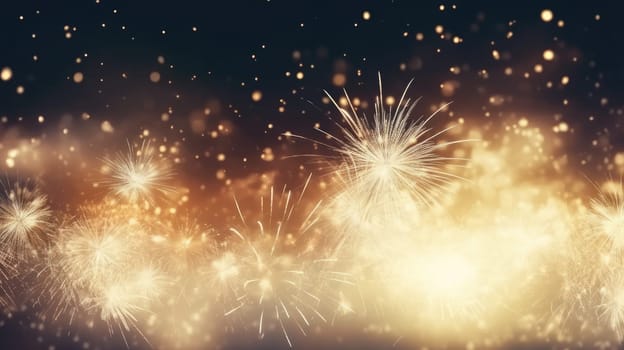 Abstract colored firework background new year celebration 2024 comeliness