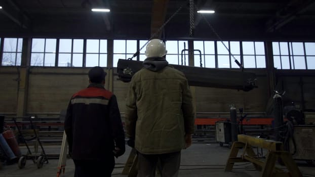 Factory. Clip. The workflow at the factory where the boss controls the production