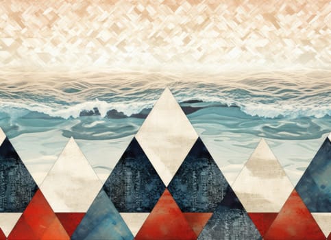 abstract ocean background with geometry shapes and water waves tide comeliness