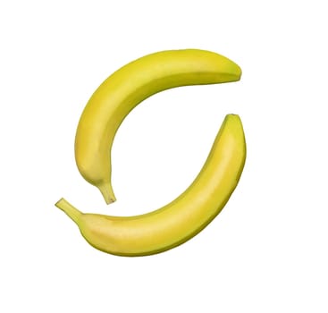 two bananas on a transparent background