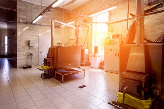 Boiler station and boiler room. Engine room, technical equipment