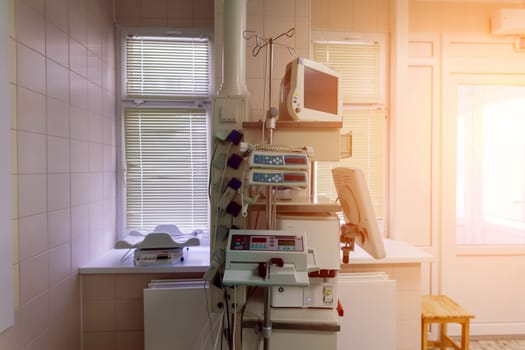 Interior view of empty operating room with new interior and equipment