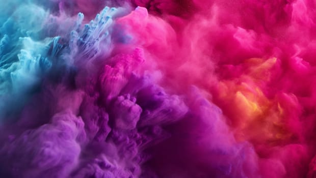 Colorful dust. An explosion of particles of bright colors. Colored background with lots of dust of different colors, explosion of colors. High quality photo