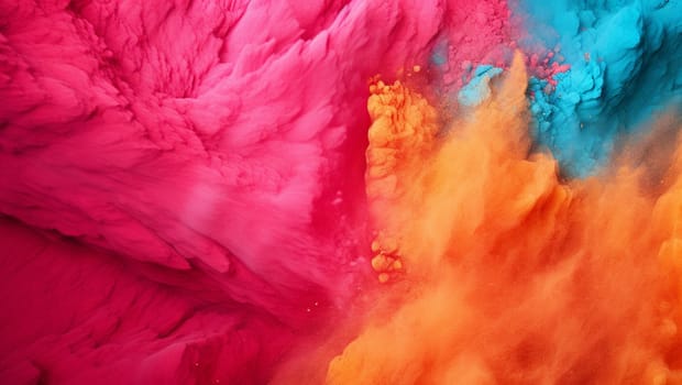 Colorful dust. An explosion of particles of bright colors. Colored background with lots of dust of different colors, explosion of colors. High quality photo