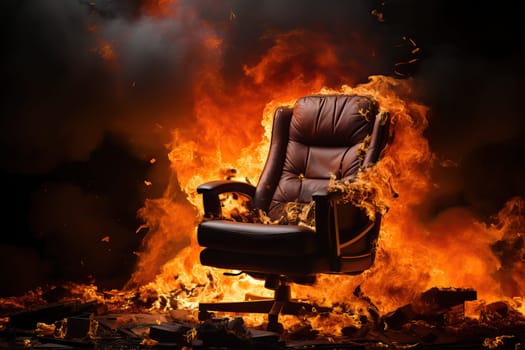 A burning chair, a state of emotional burnout in the office, a sign of collapse, a hot seat. Deadline and postponement of issuing the order on time.