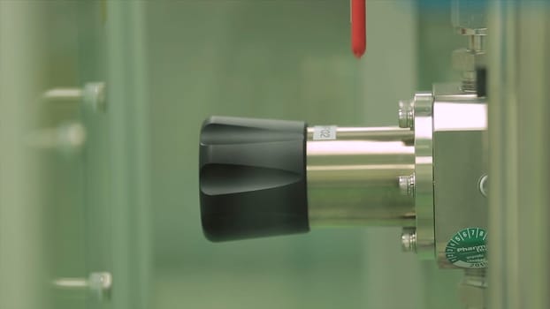 Pharmaceutical technology equipment facility for water preparation, cleaning and treatment at pharmacy plant. pharmaceutical factory equipment mixing tank on production line in pharmacy industry manufacture factory