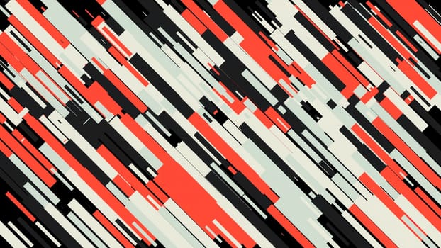 Abstract animation of colorful line patterns moving diagonally on the black background. Abstract geometric pattern