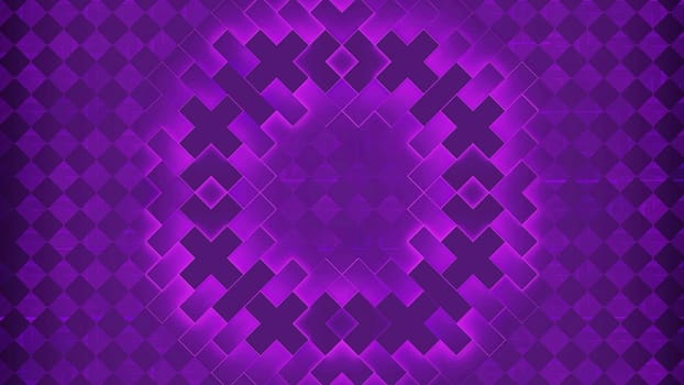 Moving circles on checkerboard background. Design. Colorful background with square pattern and moving circles. 3d wave rings move on surface with squares.