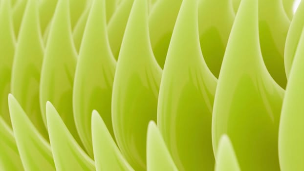 Abstract bending rotating colorful petals with acute angles. Design. Soft same size spinning shapes
