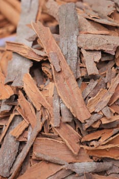closeup of Cinnamon sticks background .