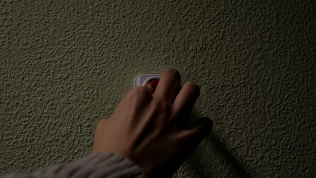 The doorbell. Concept. Entrance with a small bell to open the doors. High quality 4k footage
