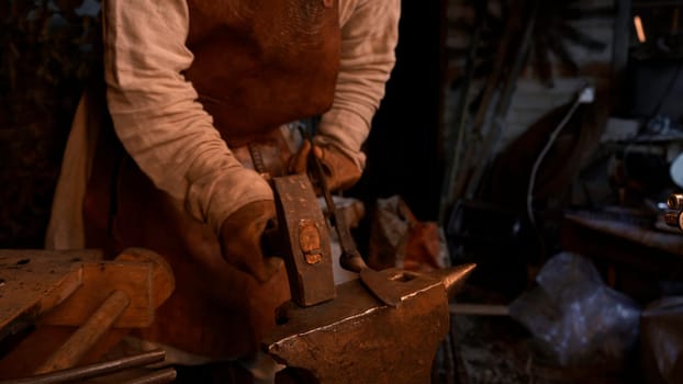 Hard work. Media. A man who works with iron products on the street using special equipment. High quality 4k footage