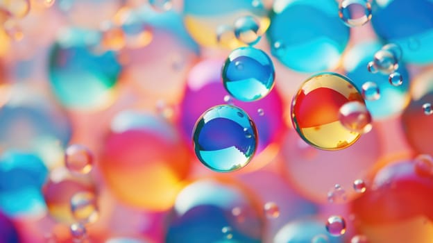 background with colorful and vibrant bubbles, ai