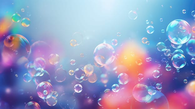 background with colorful and vibrant bubbles, ai