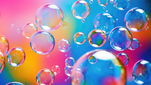 background with colorful and vibrant bubbles, ai