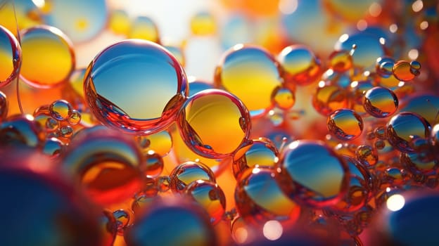 background with colorful and vibrant bubbles, ai