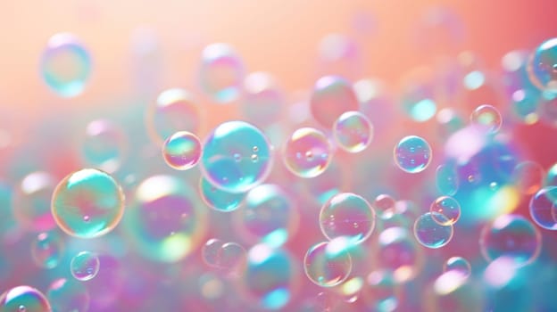 background with colorful and vibrant bubbles, ai