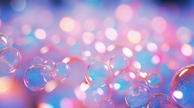 background with colorful and vibrant bubbles, ai