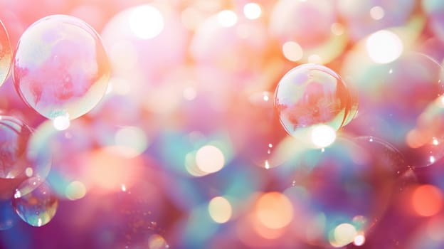 background with colorful and vibrant bubbles, ai