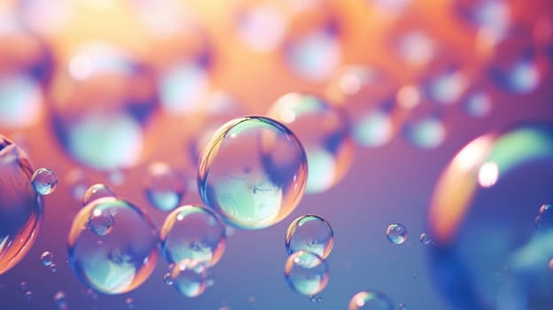 background with colorful and vibrant bubbles, ai