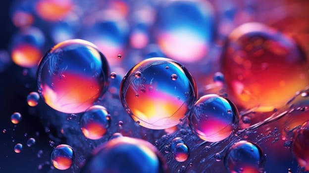 background with colorful and vibrant bubbles, ai