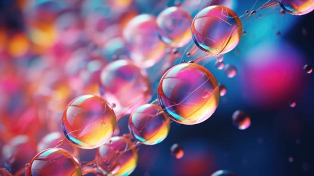 background with colorful and vibrant bubbles, ai