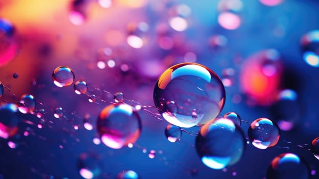 background with colorful and vibrant bubbles, ai