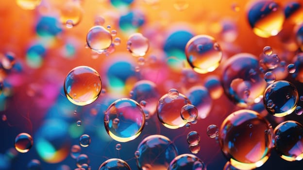 background with colorful and vibrant bubbles, ai