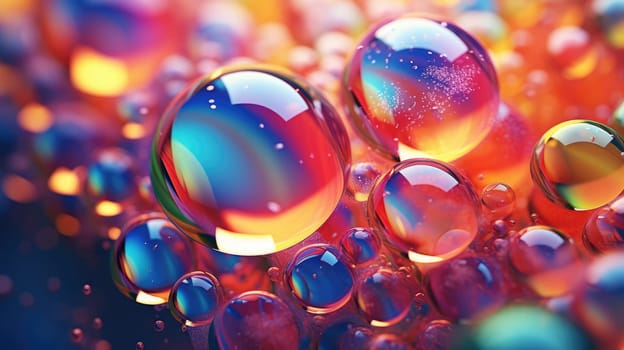 background with colorful and vibrant bubbles, ai