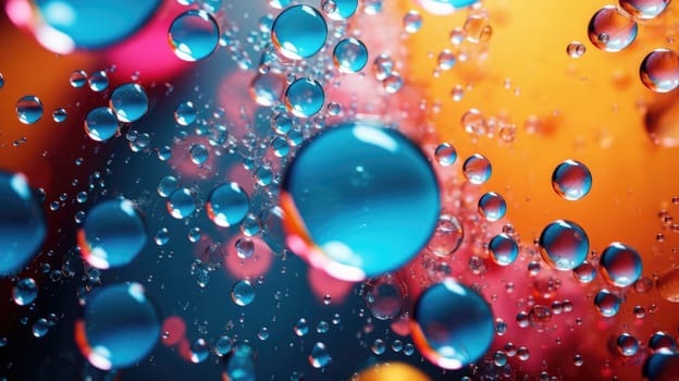 background with colorful and vibrant bubbles, ai