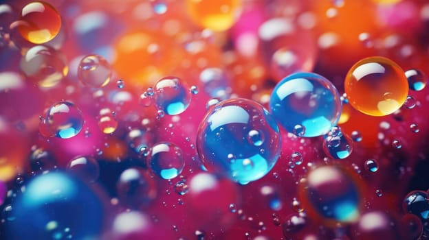 background with colorful and vibrant bubbles, ai