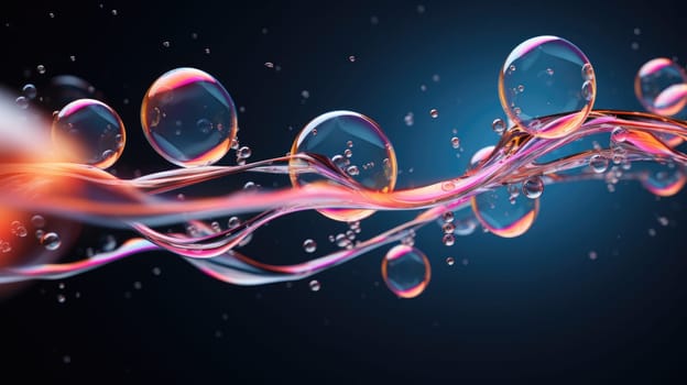 background with colorful and vibrant bubbles, ai